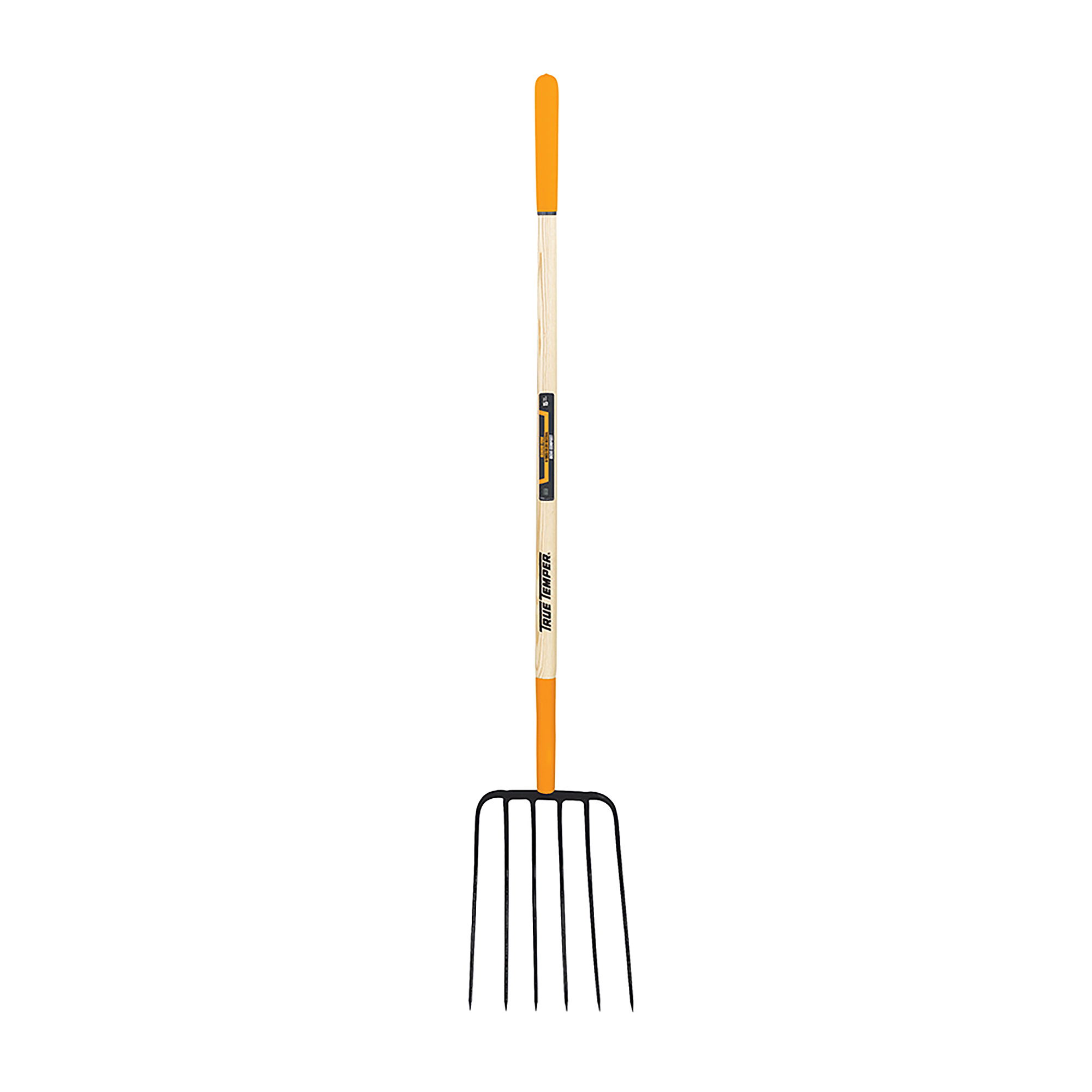 True Temper 6 Tine Steel Manure Fork with Wood Handle, Model 1838200